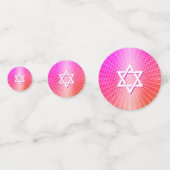 Bat Mitzvah Bold Boho Retro Pink Orange Gradient Konfetti (Vorderseiten)