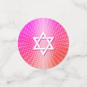 Bat Mitzvah Bold Boho Retro Pink Orange Gradient Konfetti (Klein Vorderseite)