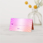 Bat Mitzvah Bold Boho Retro Pink Orange Gradient Platzkarte (Vorderseite)