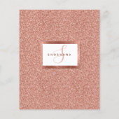 Bat Mitzvah Budget Rose Gold Glitzer Einladung (Rückseite)