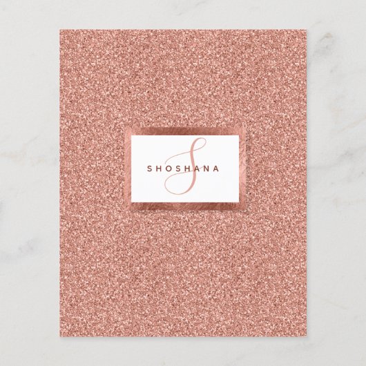 Bat Mitzvah Budget Rose Gold Glitzer Einladung (Rückseite)