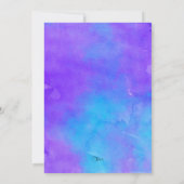 Bat Mitzvah Butterfly Lila und türkis gestrichen Einladung (Rückseite)