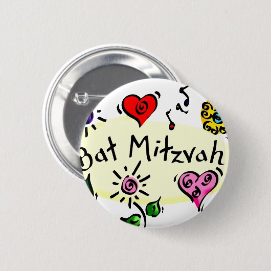 Bat Mitzvah Button (Vorne & Hinten)