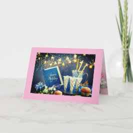 Bat Mitzvah Card, 5 Zoll x 7 Zoll geklappte Grußka Karte
