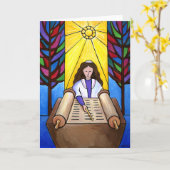 Bat Mitzvah Card Karte (Gelbe Blume)