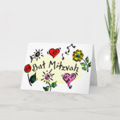 Bat Mitzvah Card Karte (Vorderseite)