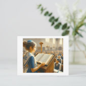 Bat Mitzvah Celebration, Postkarte (Stehend Vorderseite)