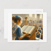 Bat Mitzvah Celebration, Postkarte (Vorne/Hinten)