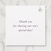 BAT MITZVAH chic moderne geometrische Auberginenro Geschenkanhänger (Rückseite)