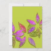 Bat Mitzvah Colorful Glittery Petals über Star Einladung (Rückseite)