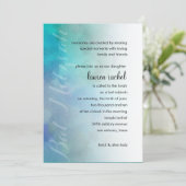 Bat Mitzvah Cool Colors Aqua Lila Einladung (Stehend Vorderseite)