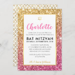 BAT MITZVAH cooler luxuriöser, rosafarbener Glitze Einladung<br><div class="desc">von kat massard >>> kat@simplysweetPAPERIE.com <<- - - - - - - - - - - - - - - - - - - - - - - - - - - - - - - - KONTAKT ME für den benutzerdefinierten Wortlaut oder für das HebrewLove-Design, möchte jedoch einige Änderungen...</div>