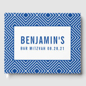 BAT MITZVAH cooles fett geometrisches Muster könig Gästebuch (Vorderseite)