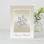 Bat Mitzvah Crystal Snowflake Star von David Einladung (Stehend Vorderseite)