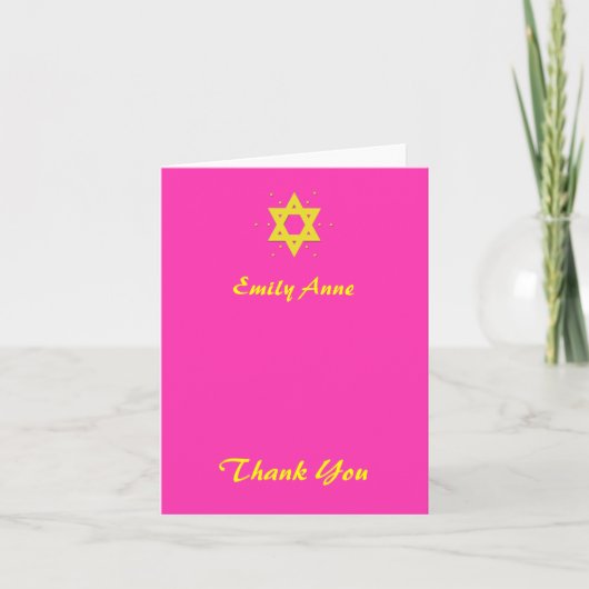 Bat Mitzvah Dankeschön Karte (Vorderseite)