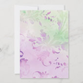 Bat Mitzvah Delicate Floral Watercolor Design Einladung (Rückseite)