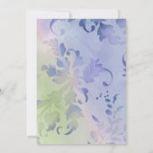 Bat Mitzvah Delicate Floral Watercolor Design Einladung (Rückseite)