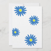 Bat Mitzvah Delightful Daisy Message Text Blau Einladung (Rückseite)