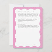 BAT MITZVAH Dienstinformationen Hinweise Rosa grau Einladung (Rückseite)