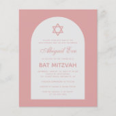 Bat Mitzvah Dusty Rose Arch Haushalt Rosa Einladun (Vorderseite)