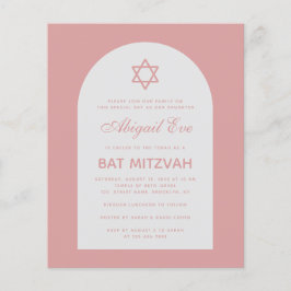 Bat Mitzvah Dusty Rose Arch Haushalt Rosa Einladun