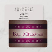 Bat Mitzvah Einladung (Vorne/Hinten)