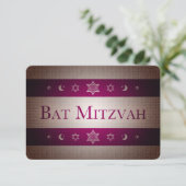 Bat Mitzvah Einladung (Stehend Vorderseite)