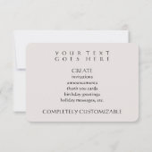 Bat Mitzvah Einladung (Rückseite)