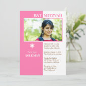 Bat Mitzvah Einladung (Stehend Vorderseite)