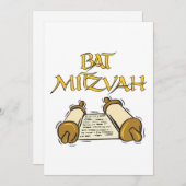 Bat Mitzvah Einladung (Vorne/Hinten)