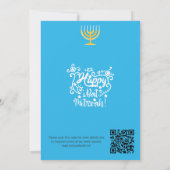 Bat mitzvah Einladung: Beach theme, QR Einladung (Rückseite)