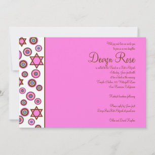 Bat Mitzvah Einladung Devyn Rose Rosa