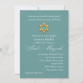 Bat Mitzvah Einladung Gold Star von David (Vorderseite)