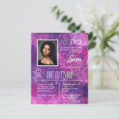 BAT MITZVAH Einladungen Jüdische Foto-Karten Elega (Stehend Vorderseite)