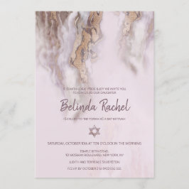 Bat Mitzvah Einladungen| Rose Gold Einladung