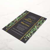 Bat Mitzvah Elegante Blumenschrift REAL GOLD Folieneinladung (Gedreht)