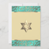 Bat Mitzvah Elegante Einladung (Rückseite)