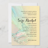 Bat Mitzvah Elegante Gelb und Aqua Masquerade Einladung (Vorderseite)