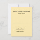 Bat Mitzvah Elegante Gelb und Aqua Masquerade RSVP Karte (Rückseite)