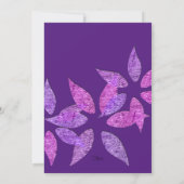 Bat Mitzvah farbenfrohe Petals rosa und Lila Einladung (Rückseite)