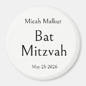 Bat Mitzvah-Feier, modern, schlicht, minimal Magnet (Vorne)