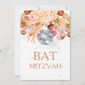 Bat Mitzvah Floral Disco Einladung (Rückseite)