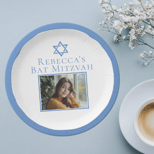 Bat Mitzvah Foto Blue Star von David Party Pappteller