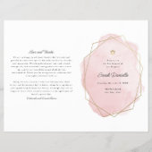 Bat Mitzvah gefaltetes Papierprogramm, Rosa und Go Flyer (Vorne)