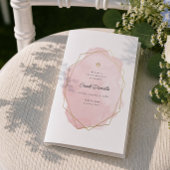 Bat Mitzvah gefaltetes Papierprogramm, Rosa und Go Flyer