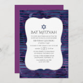 Bat Mitzvah, gestreift mit Imitaten Einladung (Vorne/Hinten)