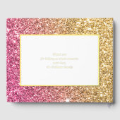 BAT MITZVAH glam chic cool luxuriös pink gold Glit Gästebuch (Rückseite)