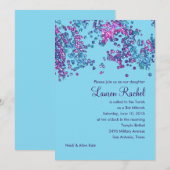 Bat Mitzvah Glittery Confetti Design Einladung (Vorne/Hinten)