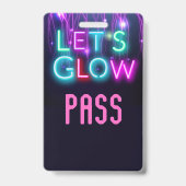 Bat Mitzvah Glow Party VIP ID Party PASS CUSTOM Ausweis (Rückseite)