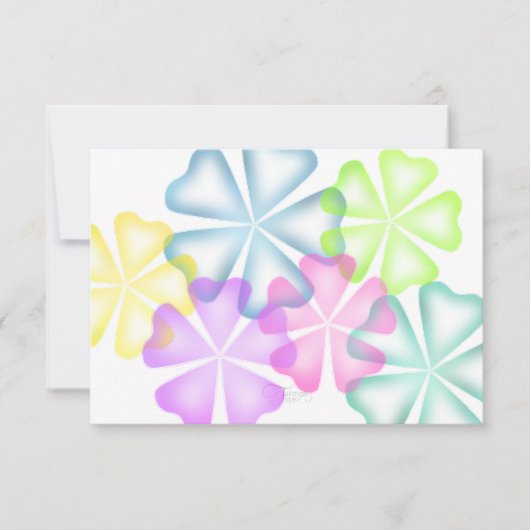 Bat Mitzvah Glühende Blume Multi-Response-Karte RSVP Karte (Vorderseite)